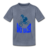T-Shirt enfant premium, bmx racer - heather blue